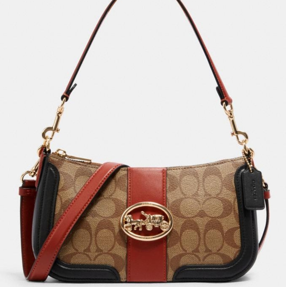 Coach georgie signature bag crossbody/houlder bag